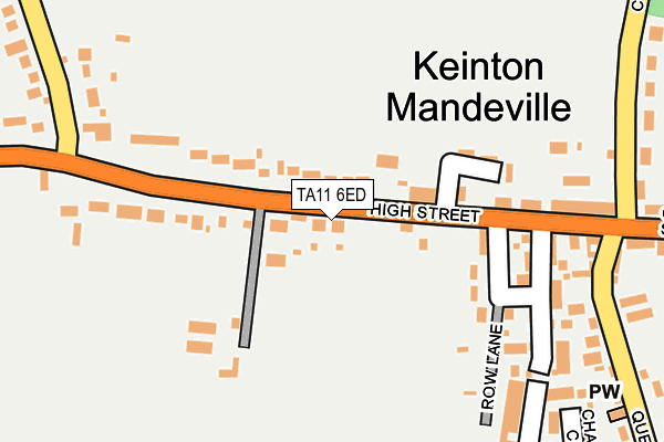 TA11 6ED map - OS OpenMap – Local (Ordnance Survey)