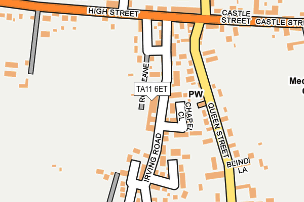 TA11 6ET map - OS OpenMap – Local (Ordnance Survey)