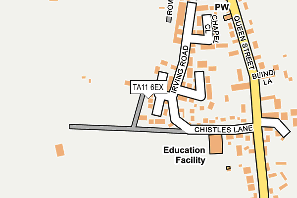 TA11 6EX map - OS OpenMap – Local (Ordnance Survey)