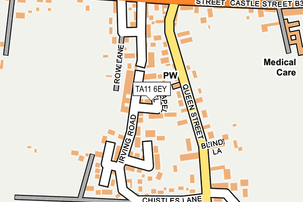 TA11 6EY map - OS OpenMap – Local (Ordnance Survey)