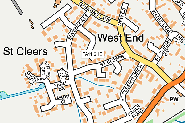 TA11 6HE map - OS OpenMap – Local (Ordnance Survey)