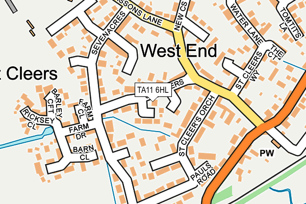 TA11 6HL map - OS OpenMap – Local (Ordnance Survey)