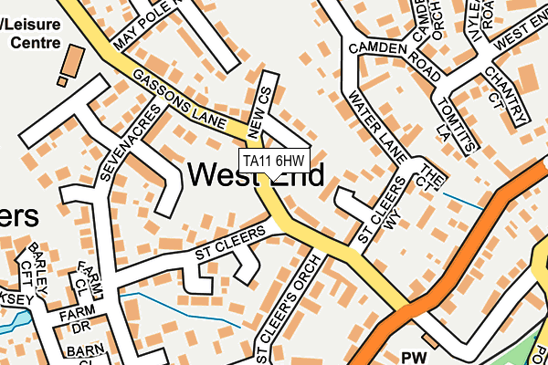 TA11 6HW map - OS OpenMap – Local (Ordnance Survey)