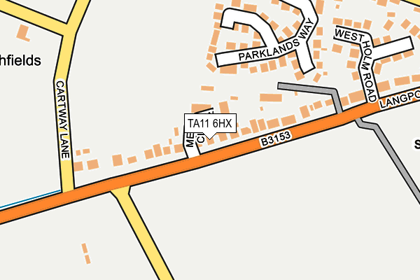 TA11 6HX map - OS OpenMap – Local (Ordnance Survey)