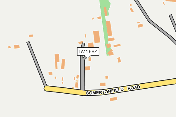 TA11 6HZ map - OS OpenMap – Local (Ordnance Survey)