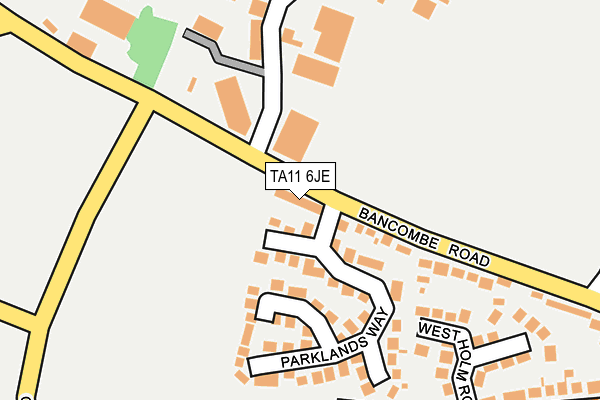 TA11 6JE map - OS OpenMap – Local (Ordnance Survey)