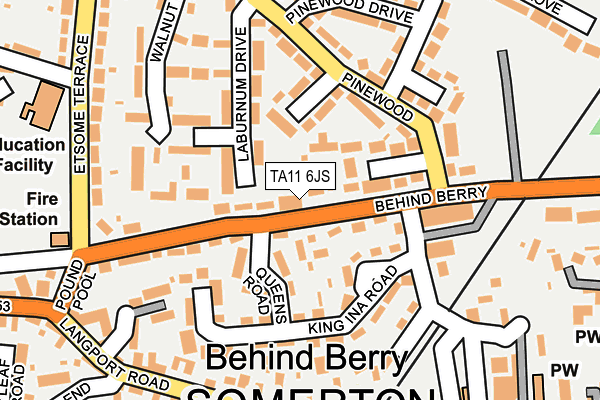 TA11 6JS map - OS OpenMap – Local (Ordnance Survey)