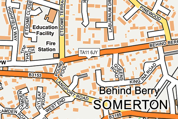 TA11 6JY map - OS OpenMap – Local (Ordnance Survey)