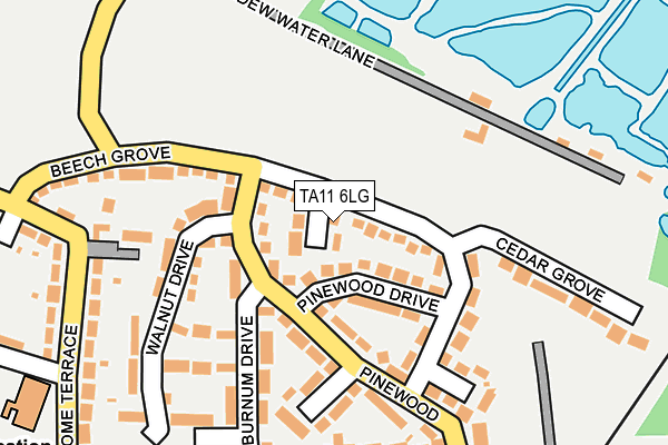 TA11 6LG map - OS OpenMap – Local (Ordnance Survey)
