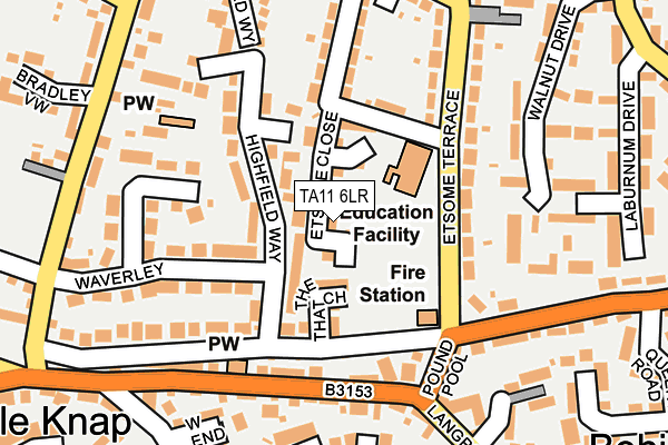 TA11 6LR map - OS OpenMap – Local (Ordnance Survey)