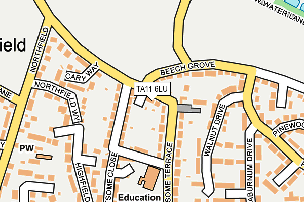 TA11 6LU map - OS OpenMap – Local (Ordnance Survey)
