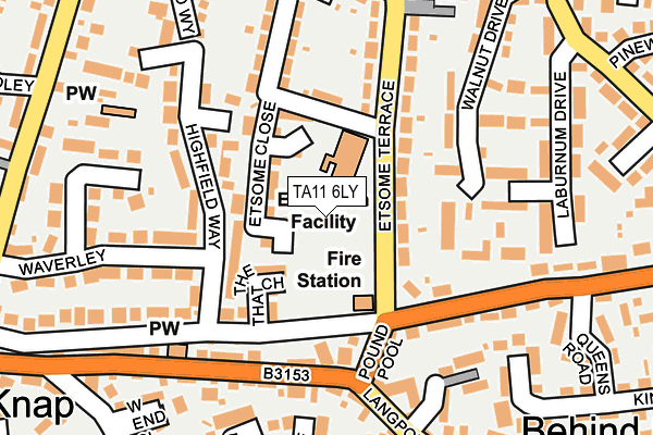 TA11 6LY map - OS OpenMap – Local (Ordnance Survey)