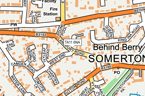 TA11 6NA map - OS OpenMap – Local (Ordnance Survey)