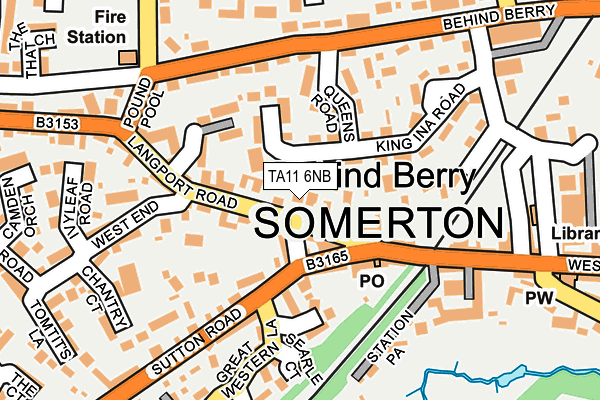 TA11 6NB map - OS OpenMap – Local (Ordnance Survey)