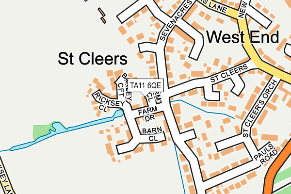 TA11 6QE map - OS OpenMap – Local (Ordnance Survey)