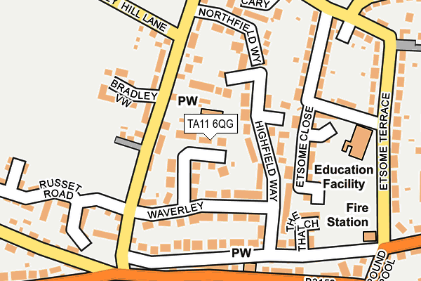 TA11 6QG map - OS OpenMap – Local (Ordnance Survey)