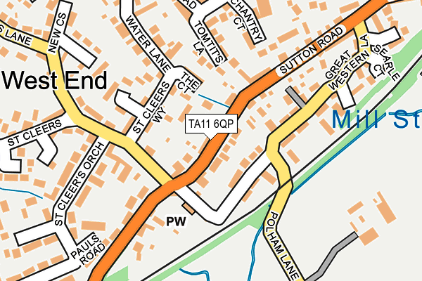 TA11 6QP map - OS OpenMap – Local (Ordnance Survey)