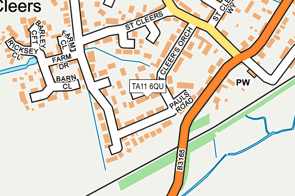 TA11 6QU map - OS OpenMap – Local (Ordnance Survey)