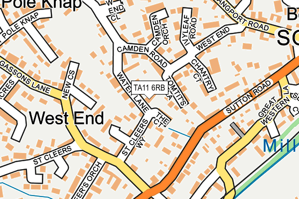 TA11 6RB map - OS OpenMap – Local (Ordnance Survey)