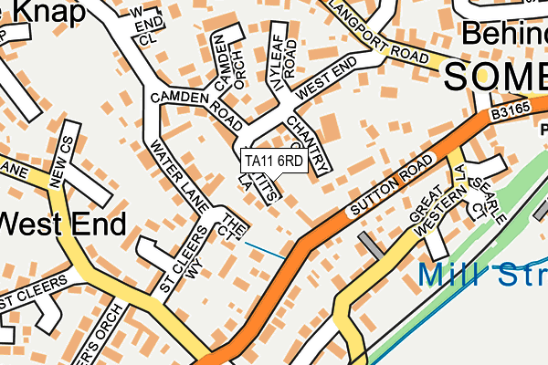 TA11 6RD map - OS OpenMap – Local (Ordnance Survey)