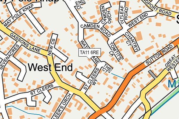 TA11 6RE map - OS OpenMap – Local (Ordnance Survey)
