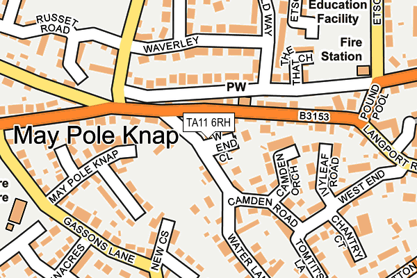 TA11 6RH map - OS OpenMap – Local (Ordnance Survey)