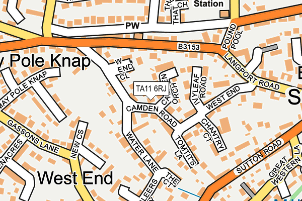 TA11 6RJ map - OS OpenMap – Local (Ordnance Survey)