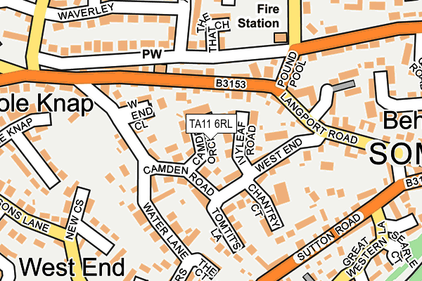 TA11 6RL map - OS OpenMap – Local (Ordnance Survey)