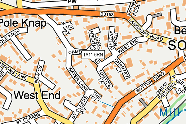 TA11 6RN map - OS OpenMap – Local (Ordnance Survey)