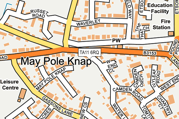 TA11 6RQ map - OS OpenMap – Local (Ordnance Survey)