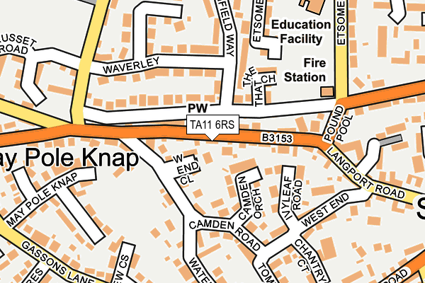 TA11 6RS map - OS OpenMap – Local (Ordnance Survey)