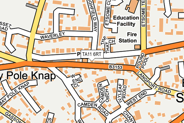 TA11 6RT map - OS OpenMap – Local (Ordnance Survey)