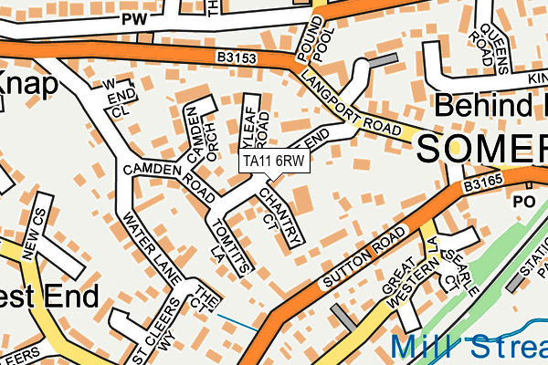 TA11 6RW map - OS OpenMap – Local (Ordnance Survey)