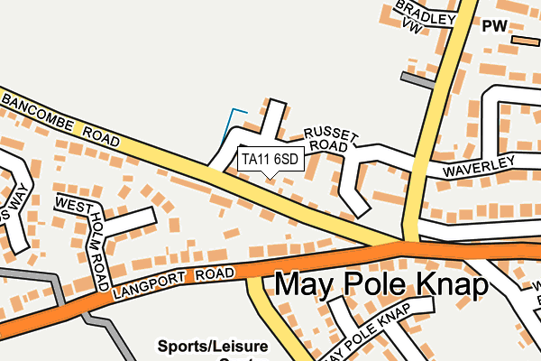 TA11 6SD map - OS OpenMap – Local (Ordnance Survey)