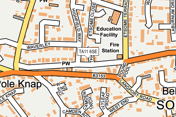 TA11 6SE map - OS OpenMap – Local (Ordnance Survey)