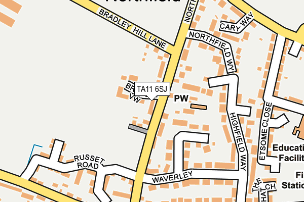 TA11 6SJ map - OS OpenMap – Local (Ordnance Survey)