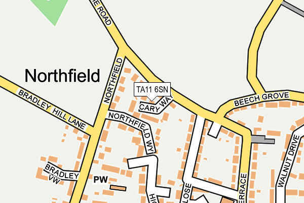 TA11 6SN map - OS OpenMap – Local (Ordnance Survey)