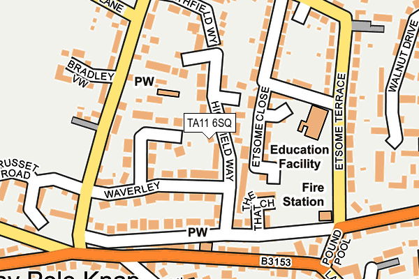 TA11 6SQ map - OS OpenMap – Local (Ordnance Survey)