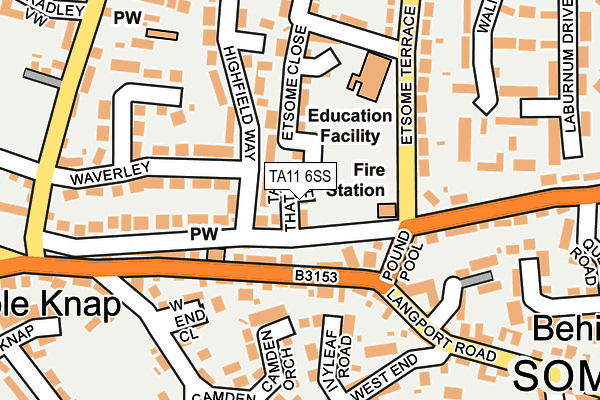 TA11 6SS map - OS OpenMap – Local (Ordnance Survey)