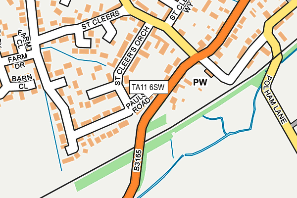 TA11 6SW map - OS OpenMap – Local (Ordnance Survey)