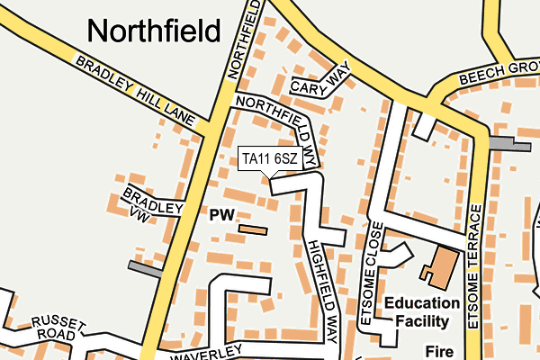 TA11 6SZ map - OS OpenMap – Local (Ordnance Survey)