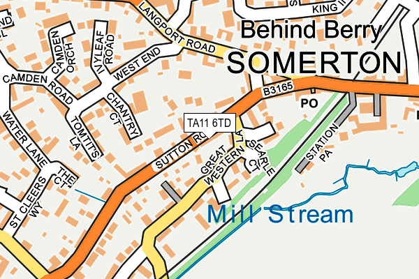 TA11 6TD map - OS OpenMap – Local (Ordnance Survey)