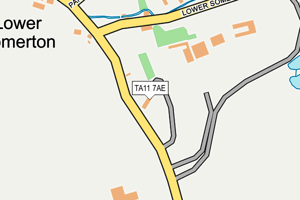 TA11 7AE map - OS OpenMap – Local (Ordnance Survey)