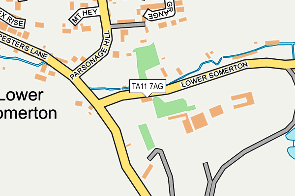 TA11 7AG map - OS OpenMap – Local (Ordnance Survey)