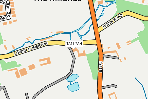 TA11 7AH map - OS OpenMap – Local (Ordnance Survey)