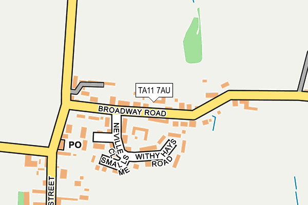 TA11 7AU map - OS OpenMap – Local (Ordnance Survey)