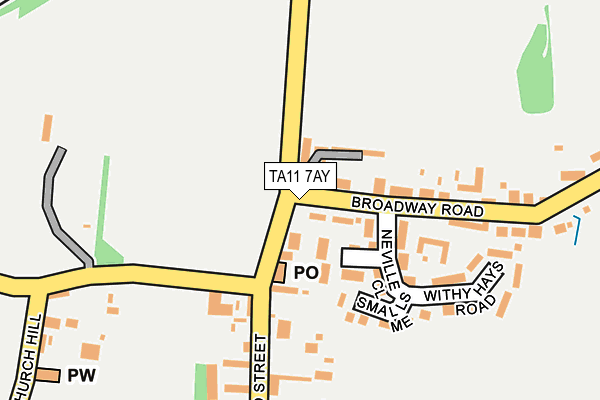 TA11 7AY map - OS OpenMap – Local (Ordnance Survey)