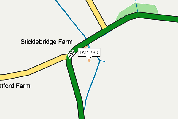 TA11 7BD map - OS OpenMap – Local (Ordnance Survey)