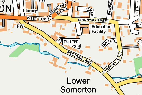 TA11 7BP map - OS OpenMap – Local (Ordnance Survey)