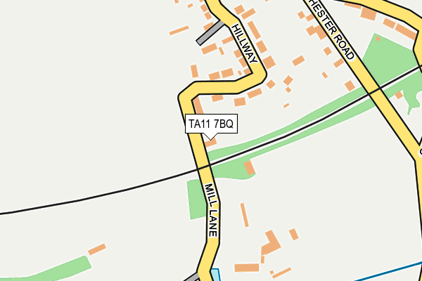 TA11 7BQ map - OS OpenMap – Local (Ordnance Survey)
